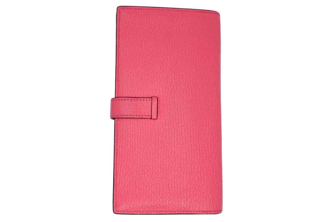 에르메스 베안 소플렛 딥로즈 핑크 쉐브레 마이소르 금장 장지갑 상품이미지2