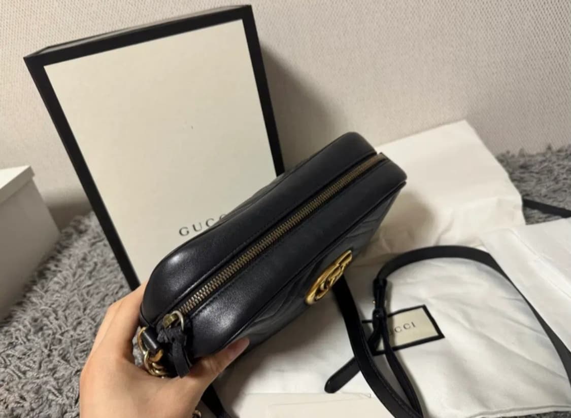 [100%정품!!!]구찌 마틀라세 숄더백 스몰 블랙 상품이미지3