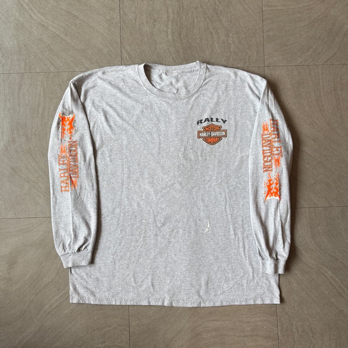 할리데이비슨 그레이 긴팔 티셔츠 롱슬리브 상품이미지1