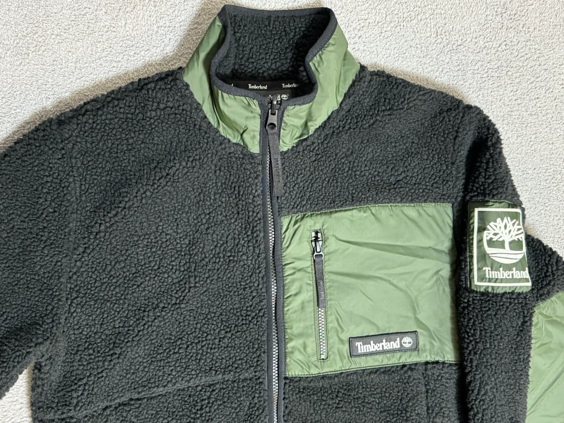 95-100 팀버랜드 블랙 카키 후리스 몽키 자켓 뽀글이  상품이미지3