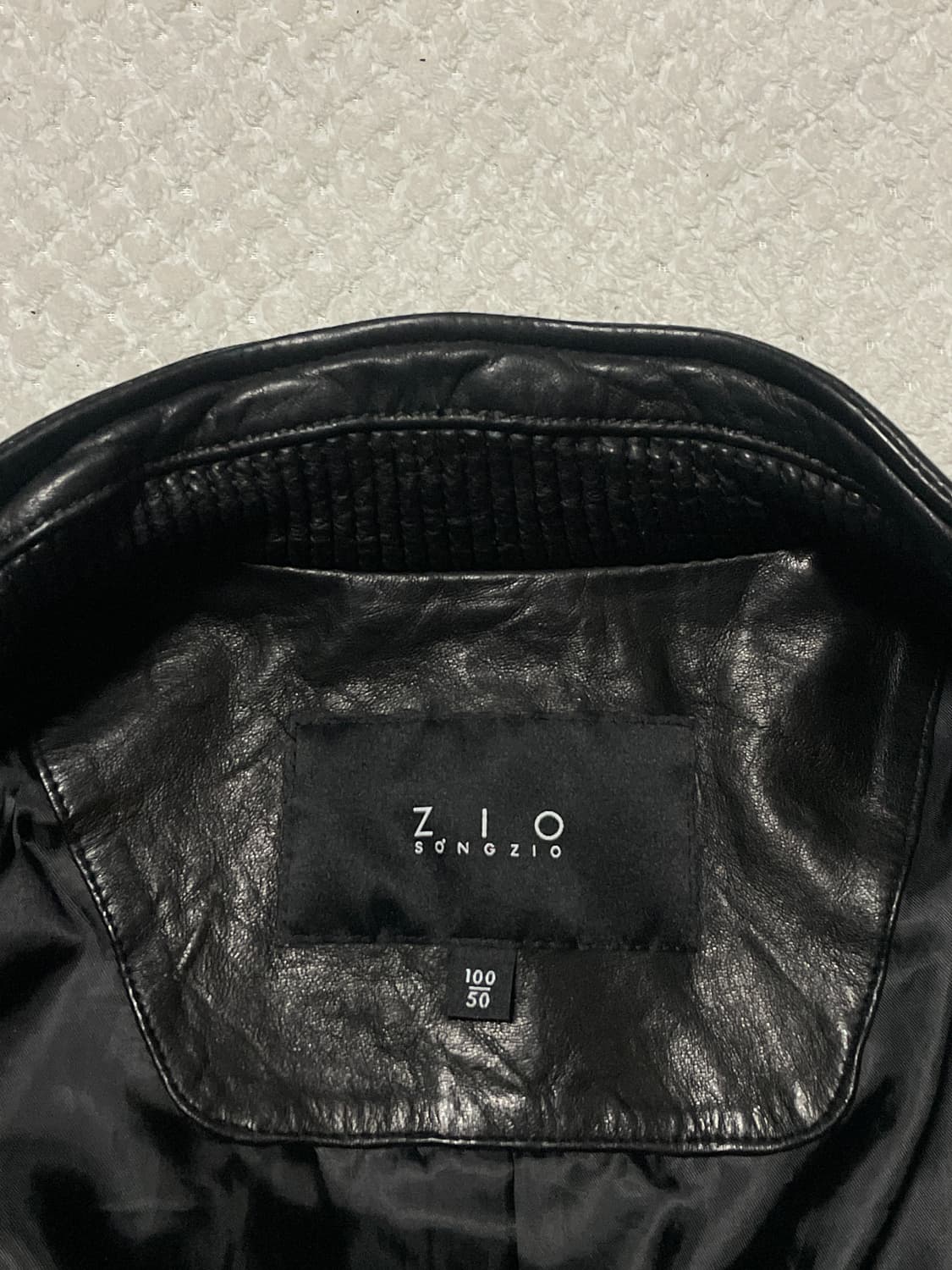 ZIO SONGZIO 웨스턴 무드 램스킨 양가죽 바이커 절개 레더 자켓 상품이미지5