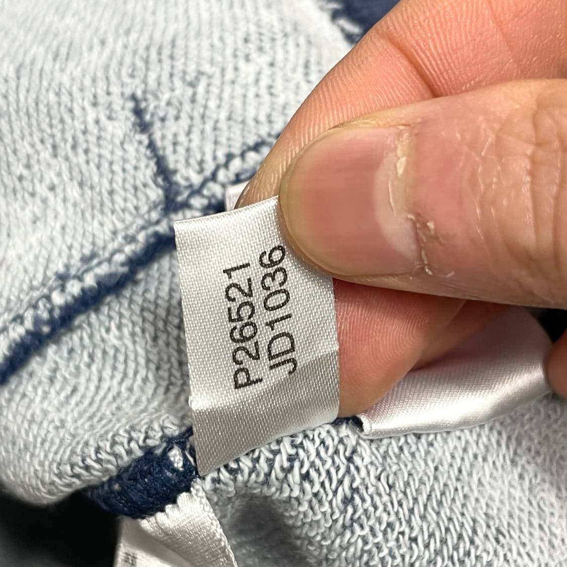 아디다스 삼선 블루네이비 코튼 집업져지 여성M 상품이미지7