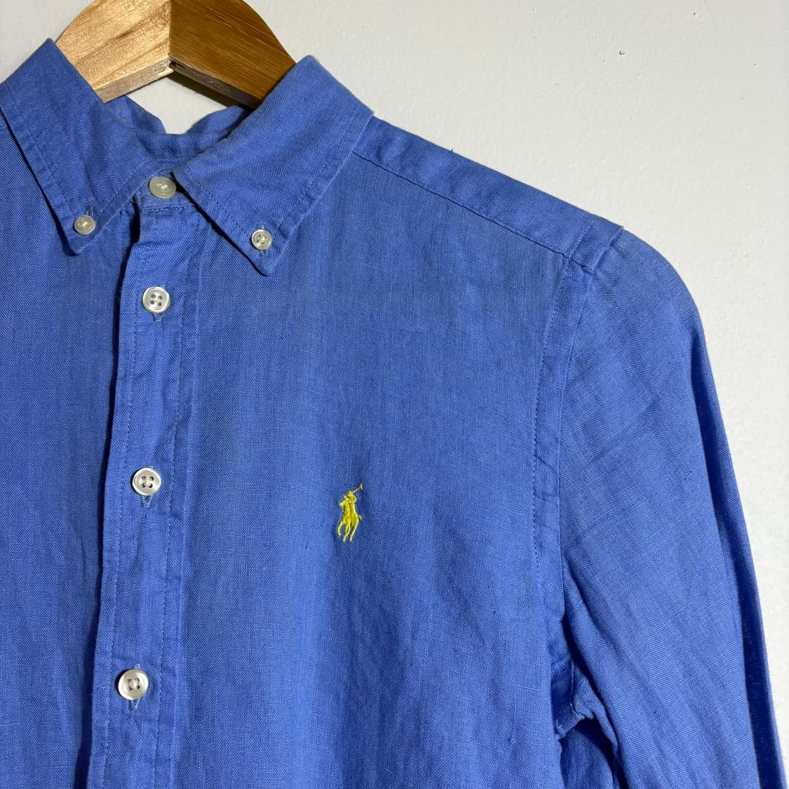 폴로 랄프로렌 빈티지 로열블루 버튼다운 셔츠 (무료배송) 상품이미지2