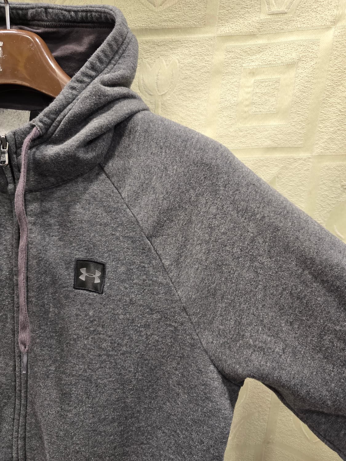 언더아머 기모 회색 후드집업 95 상품이미지3