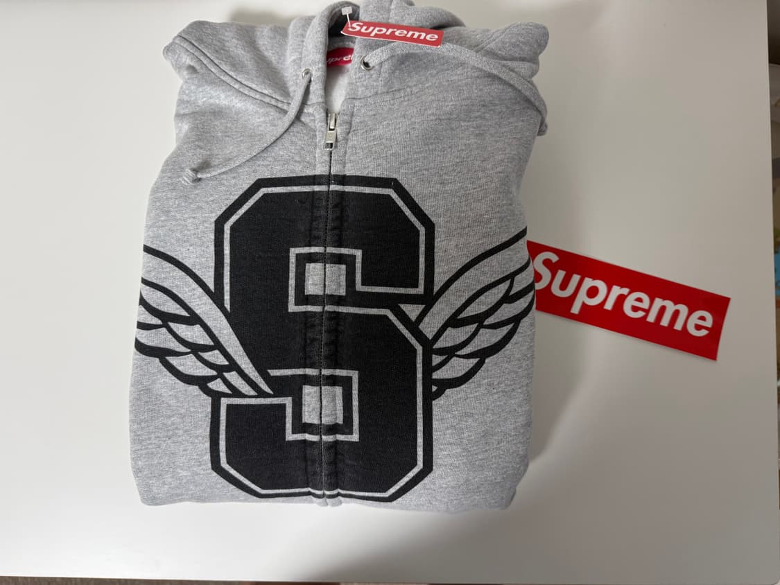 (새상품) 슈프림 윙스 후드집업 헤더그레이 XL사이즈 상품이미지2