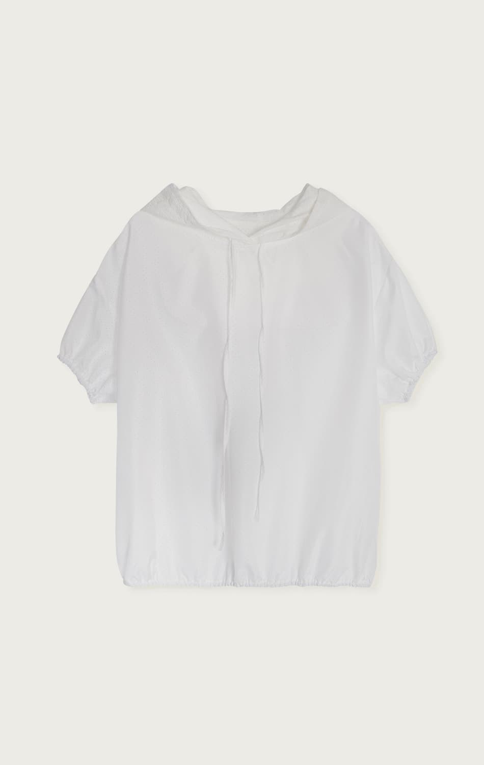 PESTO DOT HOODED BLOUSE WHITE 상품이미지1