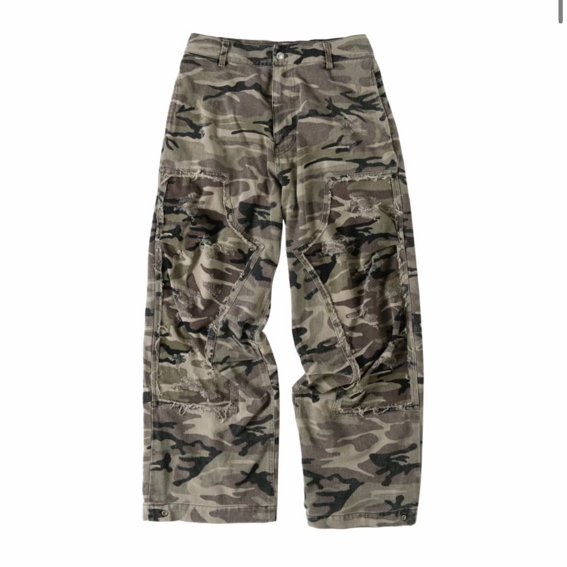 ETCE DESTROYED CAMO BAGGY PANTS (L) 상품이미지1