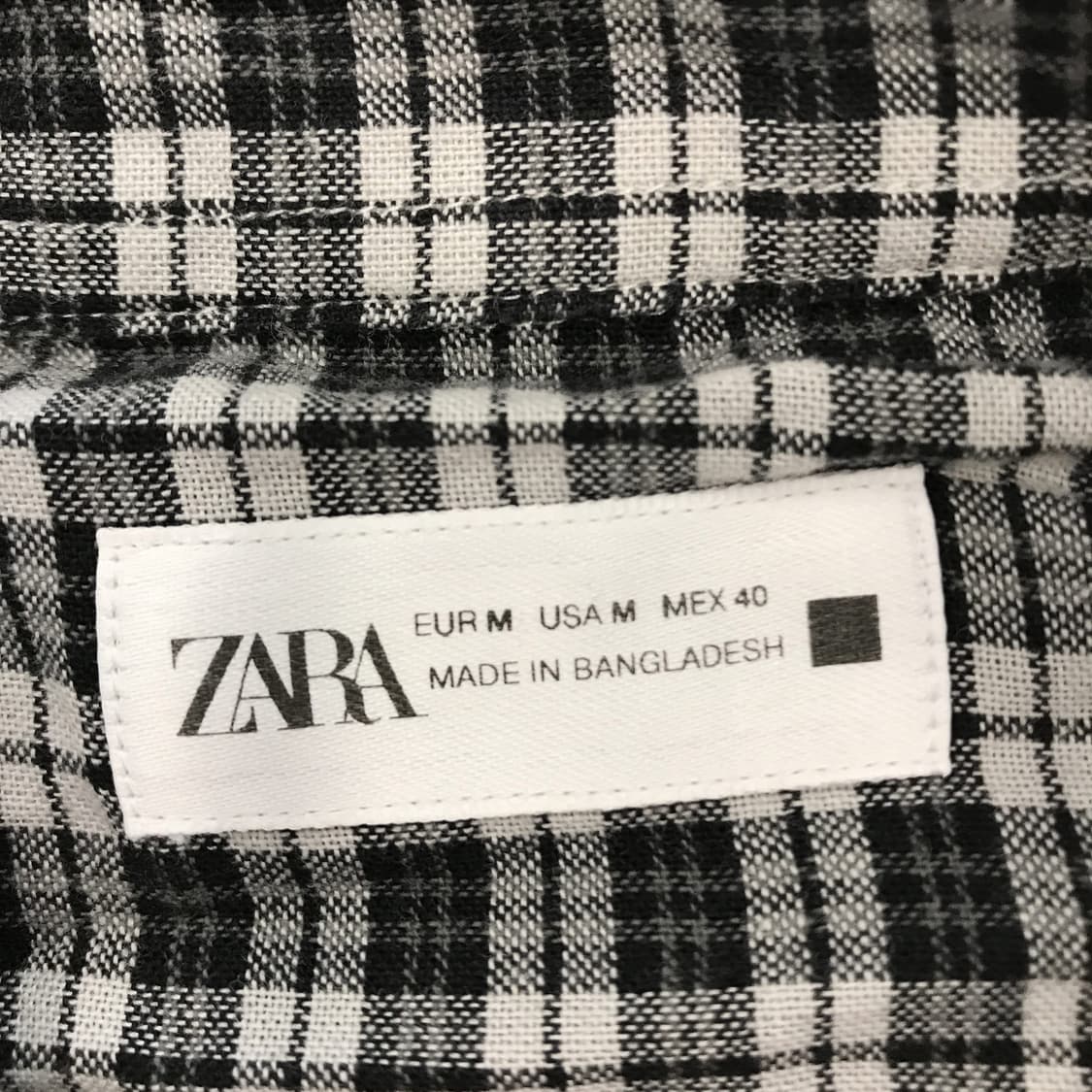 자라 25fw 피어싱 체크셔츠 [M] 상품이미지5