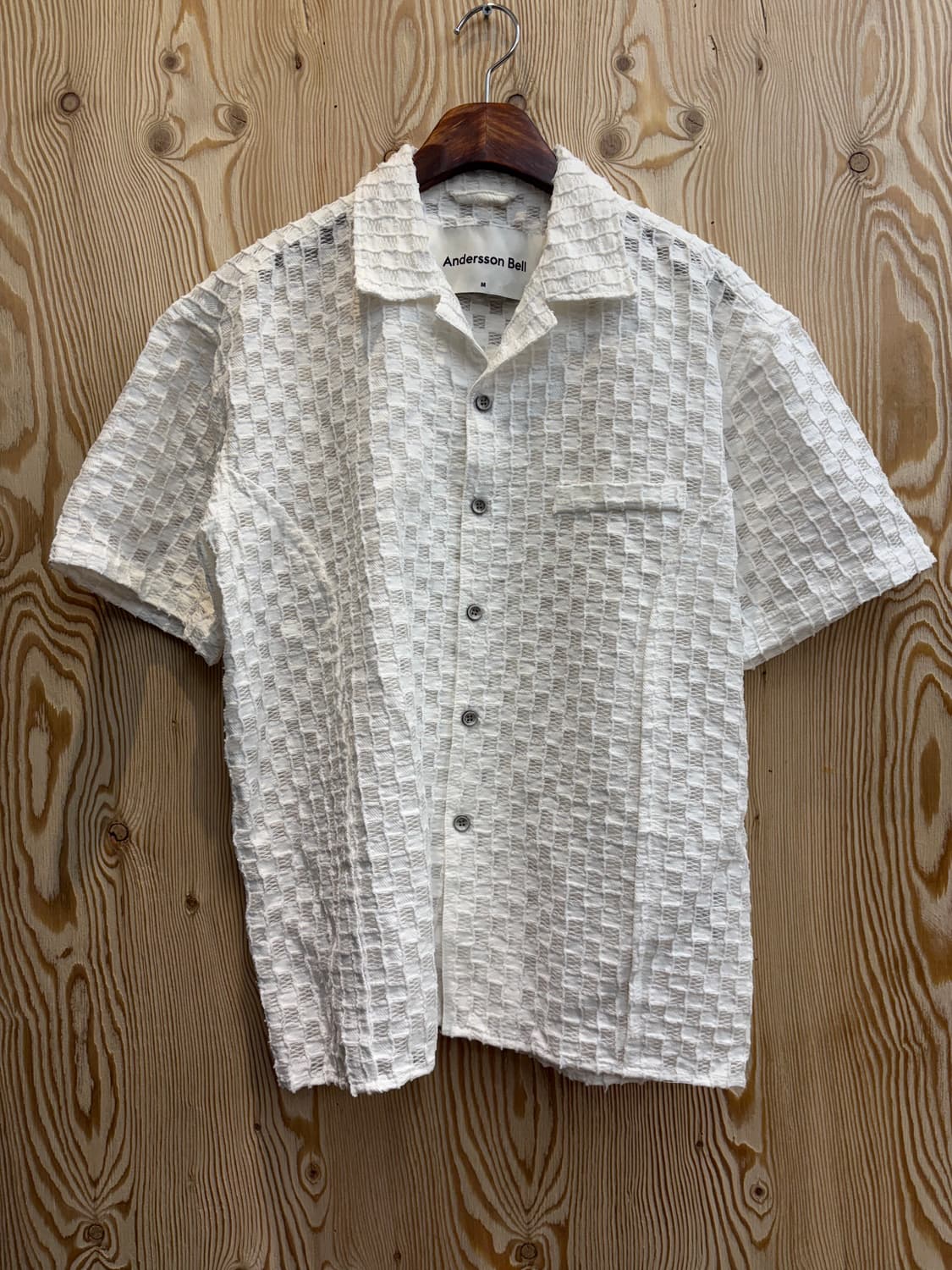 앤더슨벨 시어서커 반팔 셔츠 상품이미지1