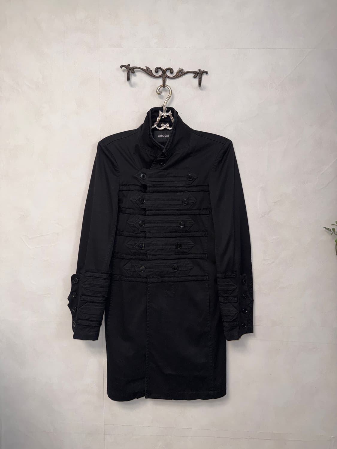 ZUCCA black napoleon button coat jacket 상품이미지3