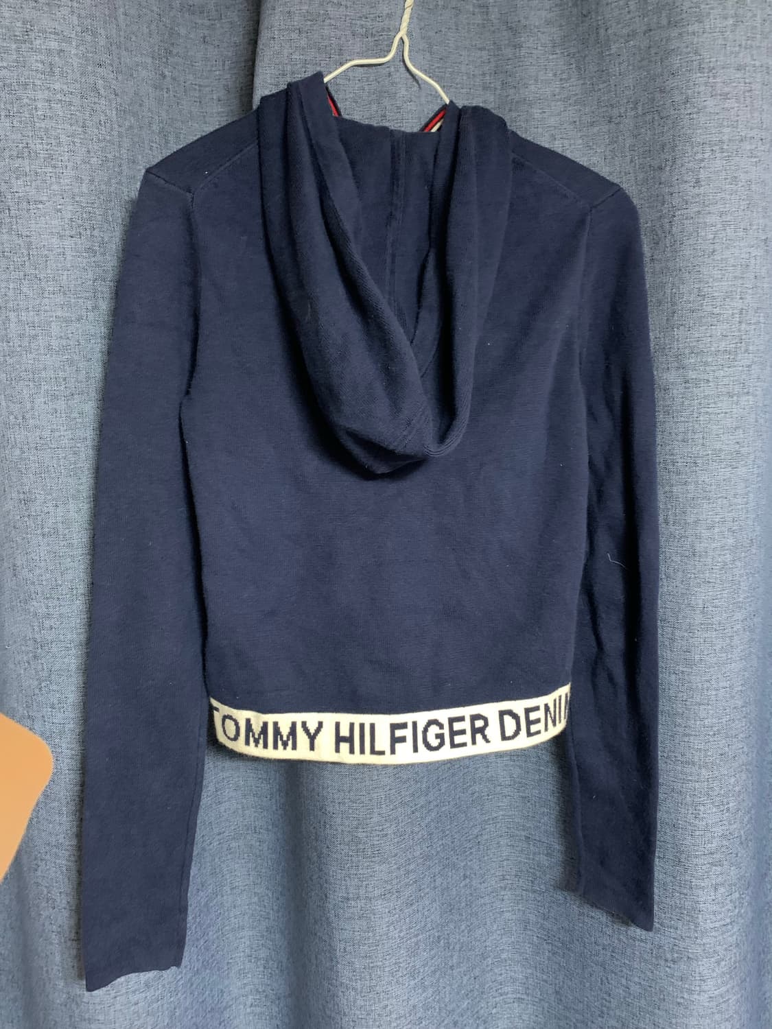 타미힐피거 네이비 니트 크롭 후드 상품이미지5