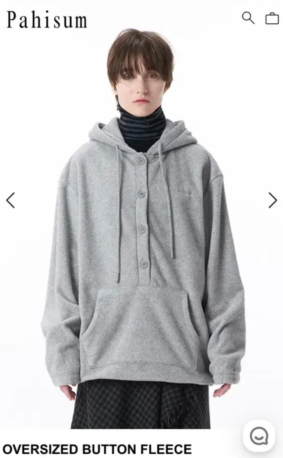 pahisum 파히섬 후드 그레이 상품이미지2