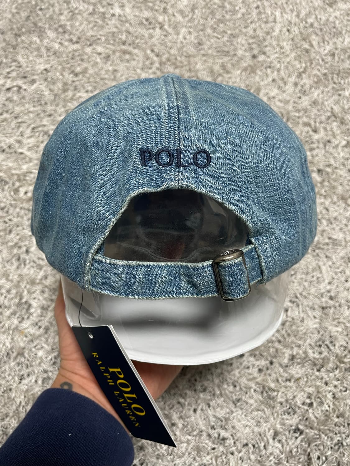 폴로Polo 네이비포니 데님 모자 Free  상품이미지3