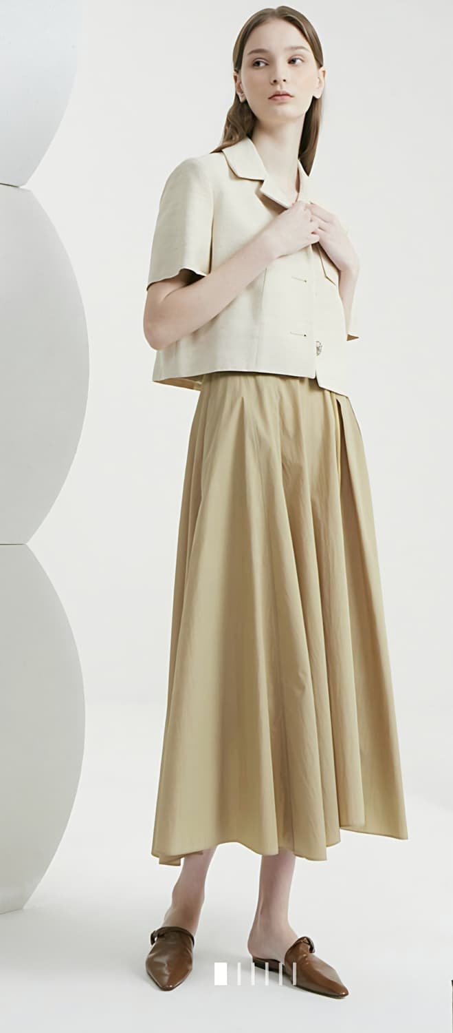 (64사이즈/55)한섬 타임 위빙 벨티드 스커트 (벨트포함) 상품이미지4