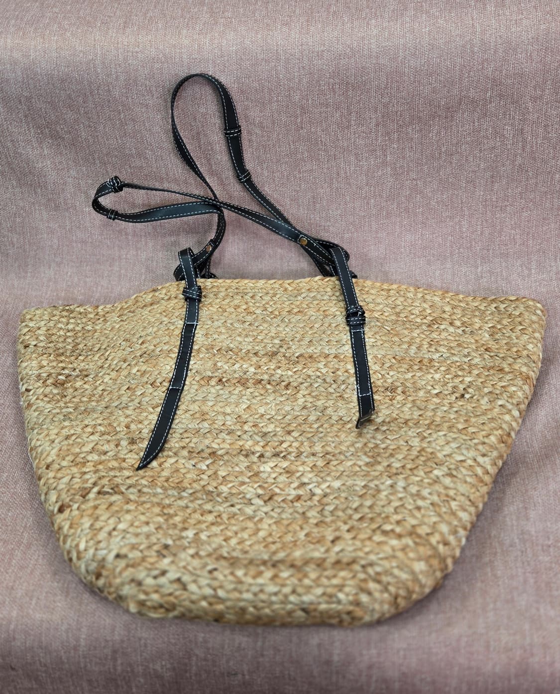 자라 새상품 라탄 짜임 블랙 가죽 숄더백 상품이미지2