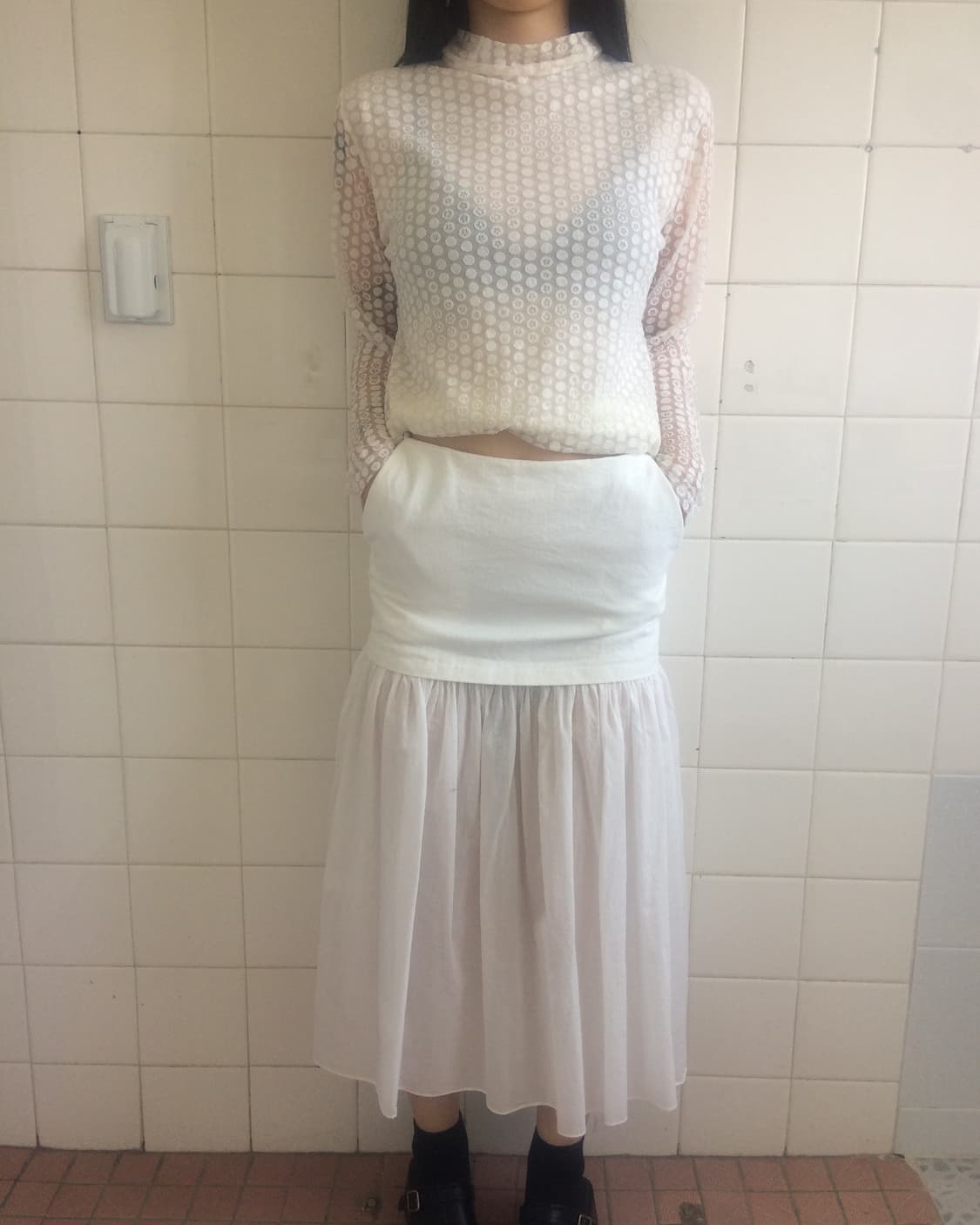 Layered point long skirt 상품이미지6
