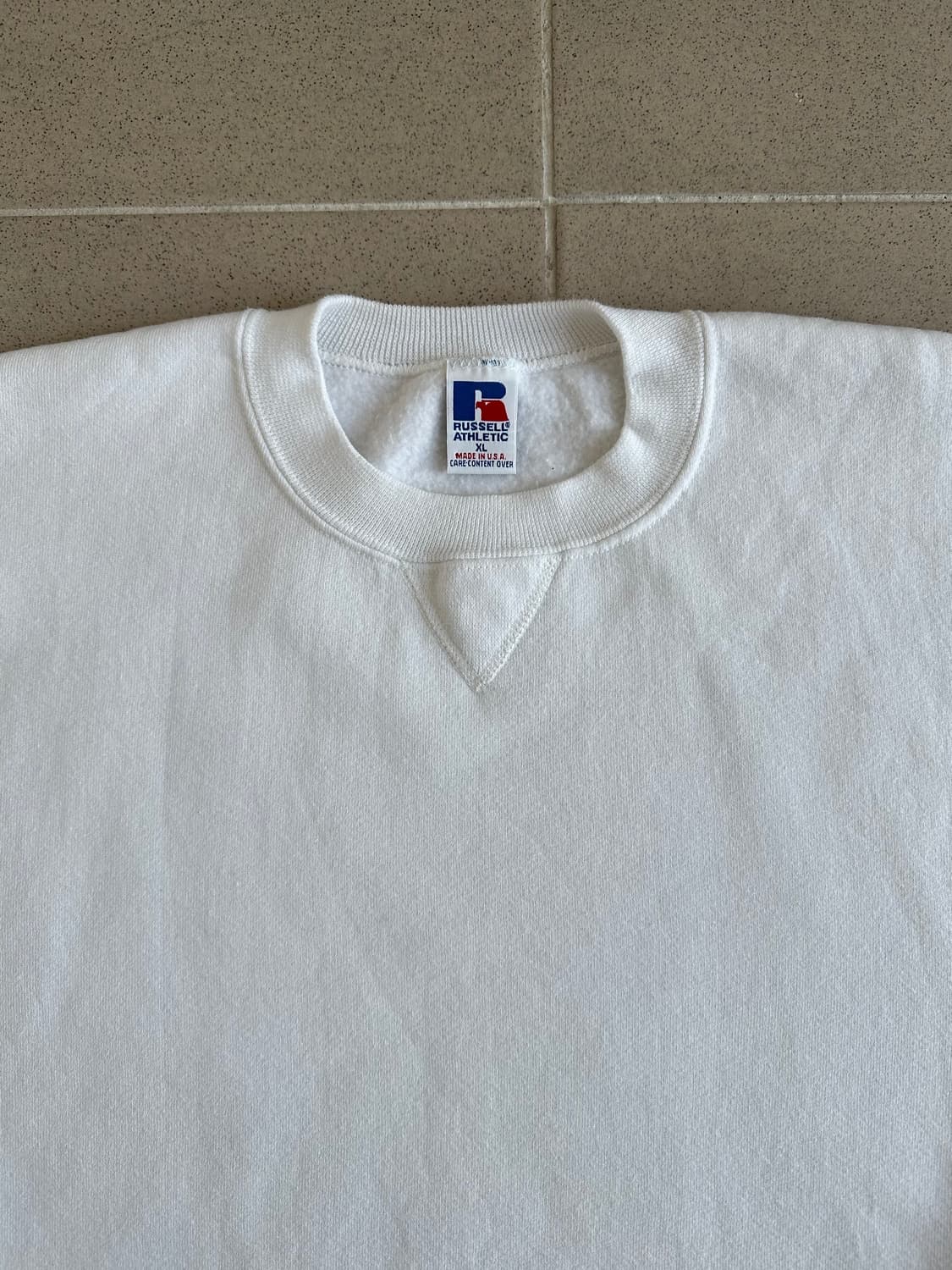 90s 빈티지 러셀 스웻셔츠 화이트 XL USA 상품이미지4