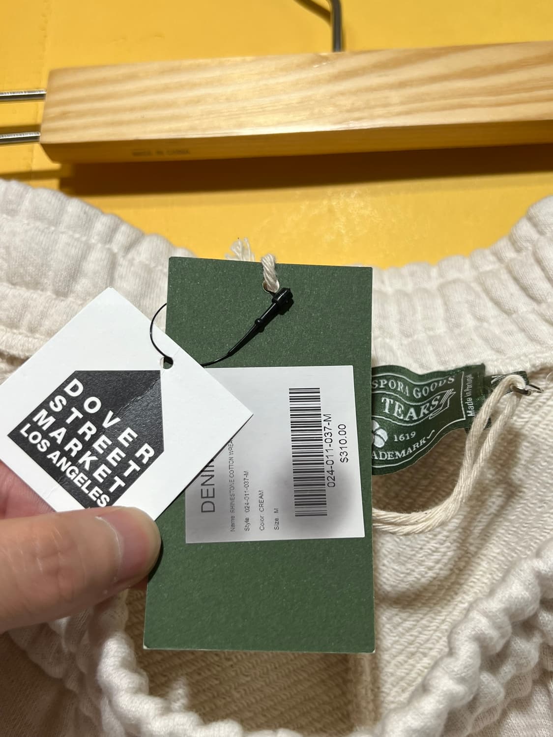 [M] 데님 티어스 라인스톤 잼스톤 코튼 리쓰 스웨트팬츠 오트밀 상품이미지8