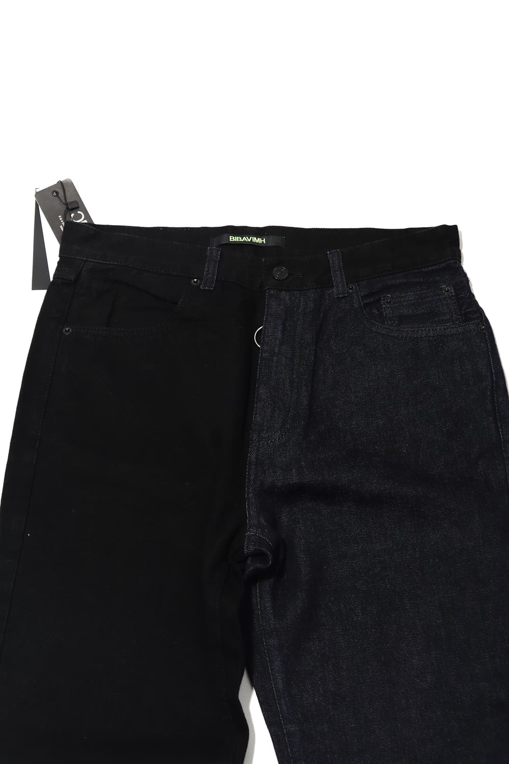 MMIC 미사용 블랙 인디고 배색 데님 팬츠 size 29 상품이미지3