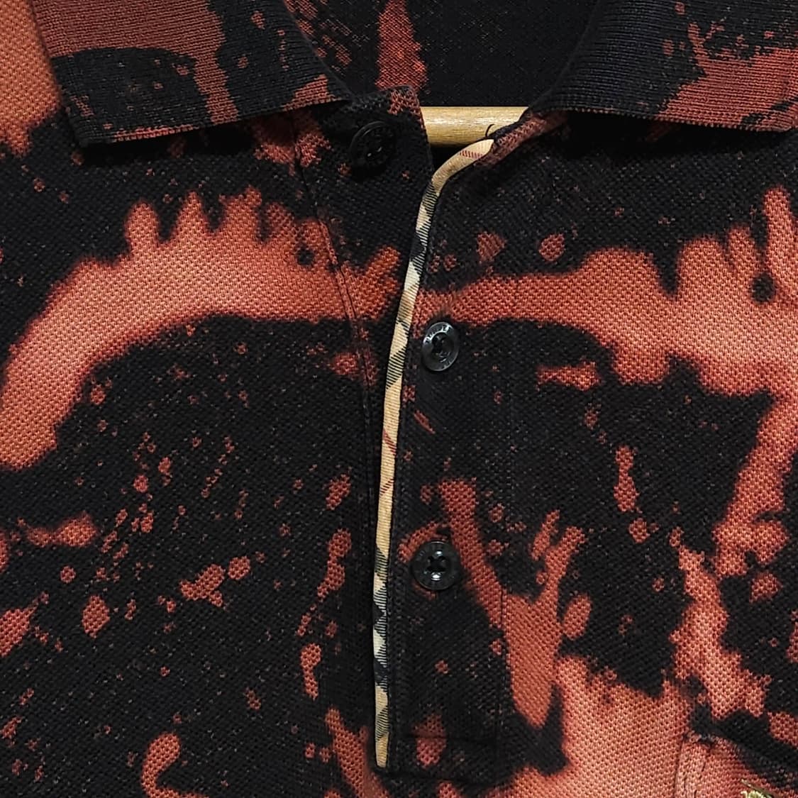105)BURBERRY 버버리 타이다이 커스텀 반팔 카라티 상품이미지3