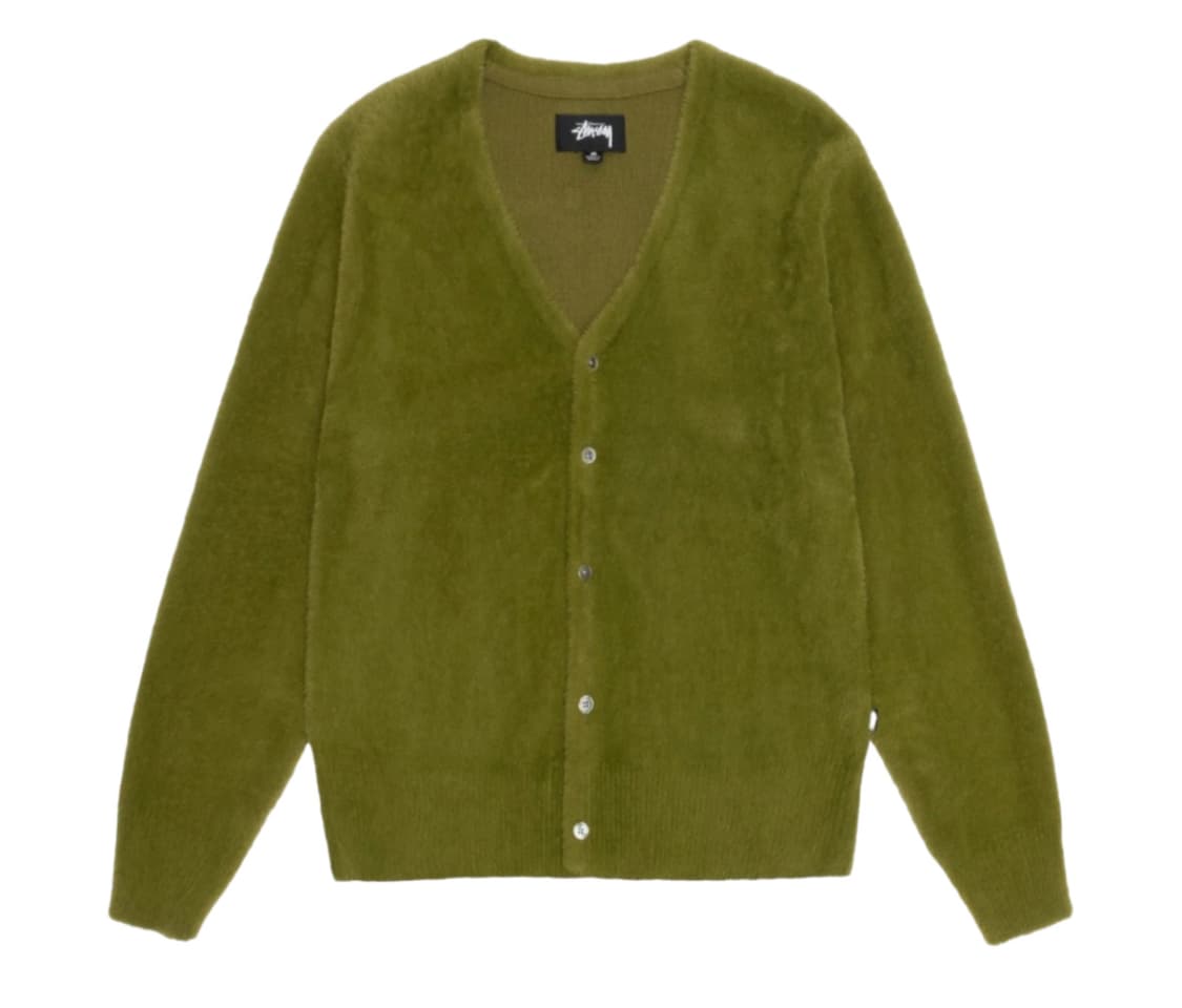 스투시 가디건 올리브 상품이미지1