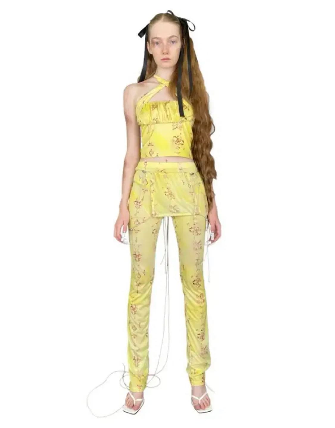 604service SHEER FLOWER TOP + PANTS 셋업 상품이미지6