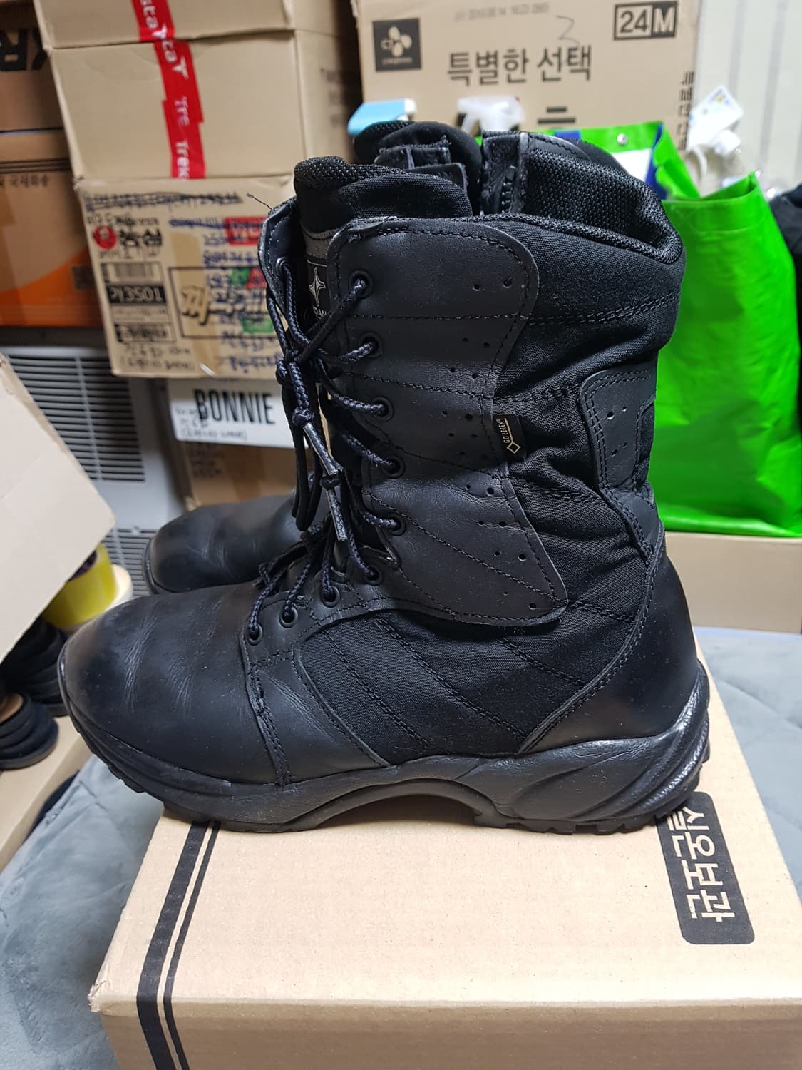 EDAN 검정색 전투화 워커 지퍼 부츠 260 상품이미지2