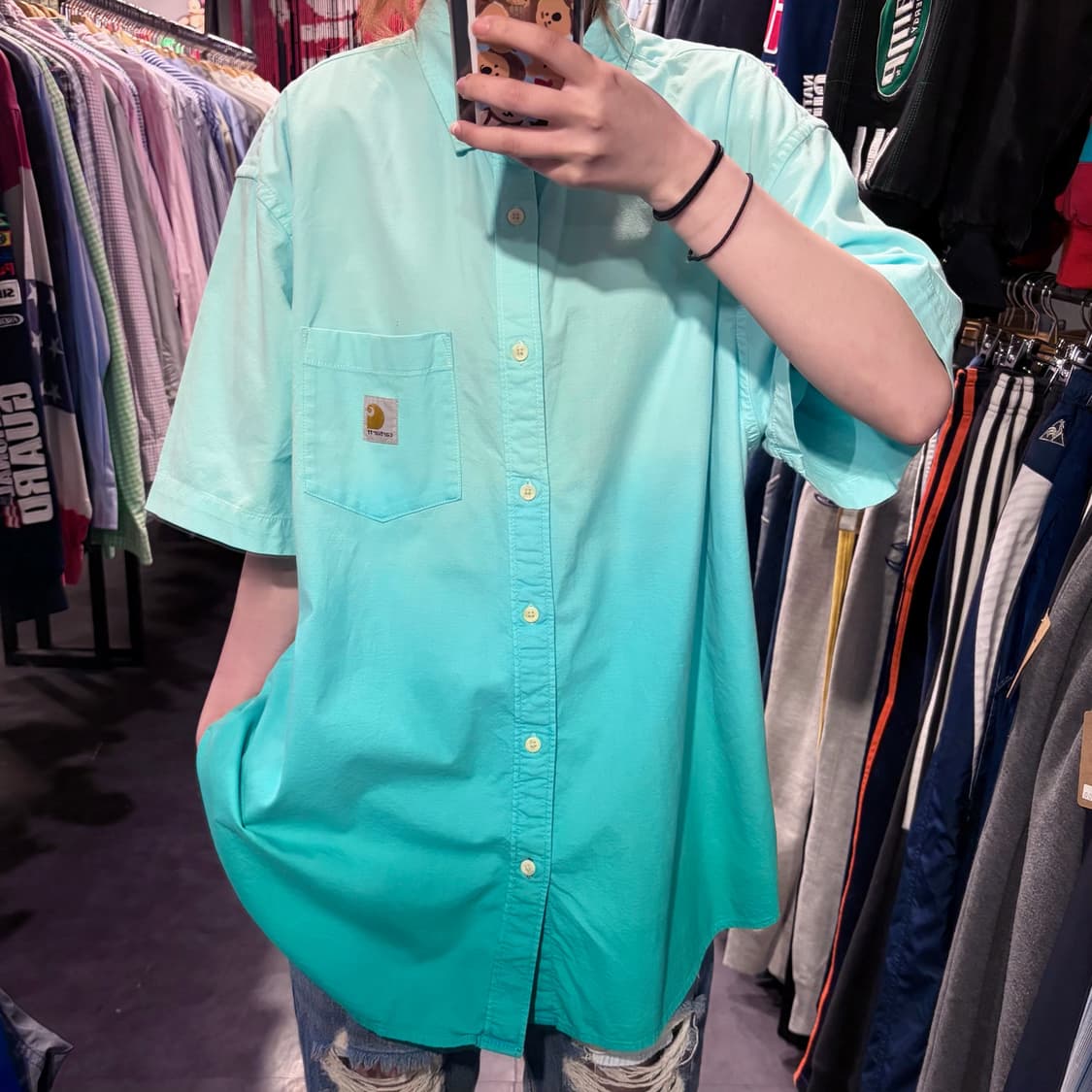 [IM] Carhartt 칼하트 반팔 셔츠 민트 상품이미지2