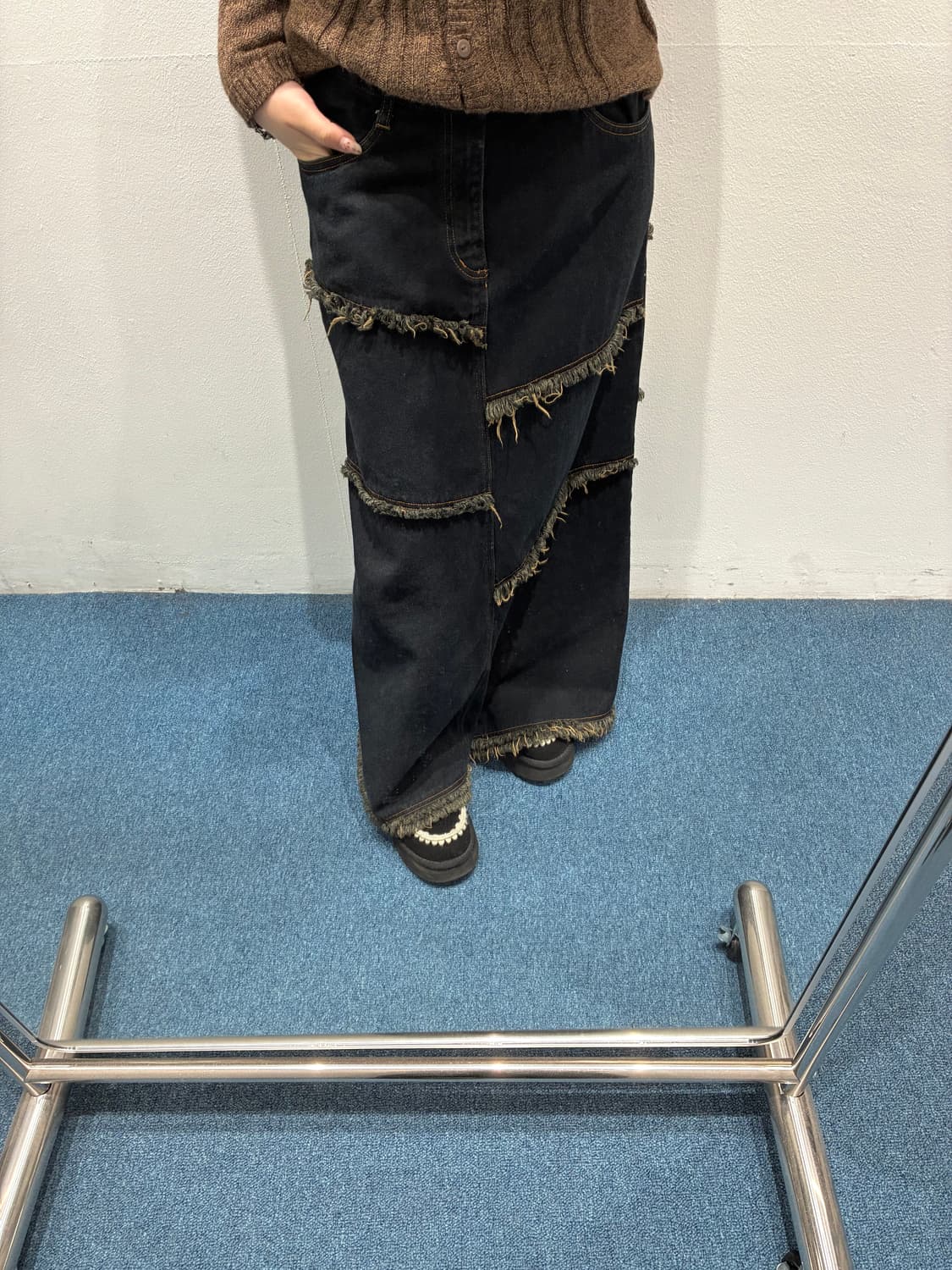 빈티지 데님 롱스커트 상품이미지3