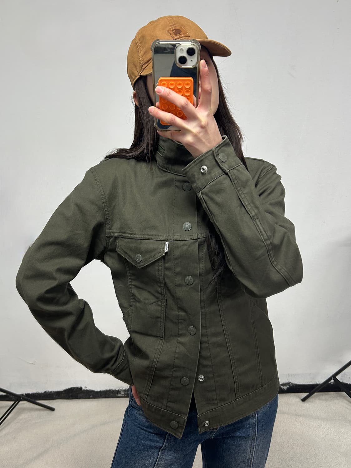 리바이스 화이트탭 유틸리티 트러커 자켓 카키 상품이미지2