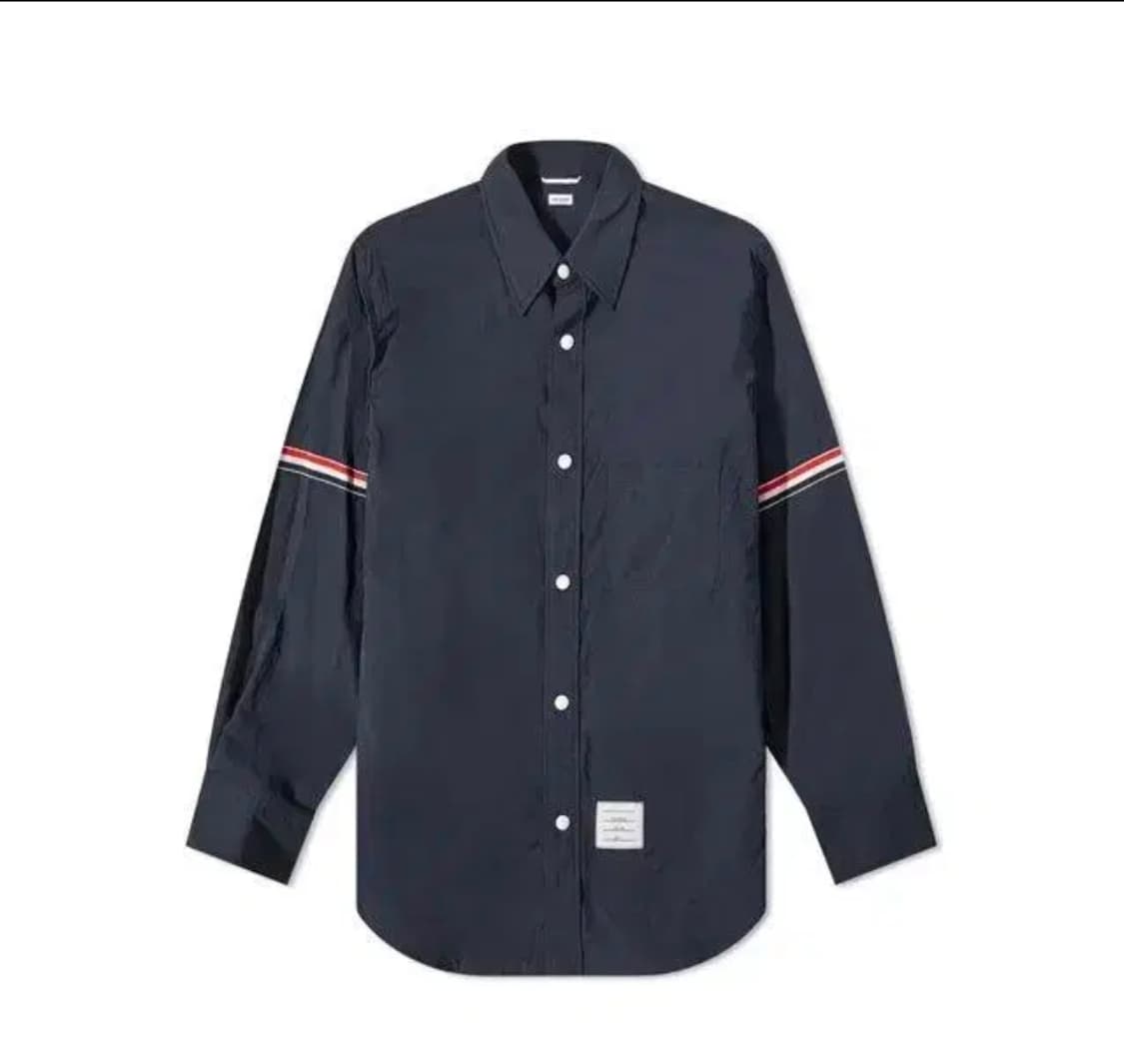 톰브라운 암밴딩 나일론 셔츠 자켓 네이비 3 상품이미지1