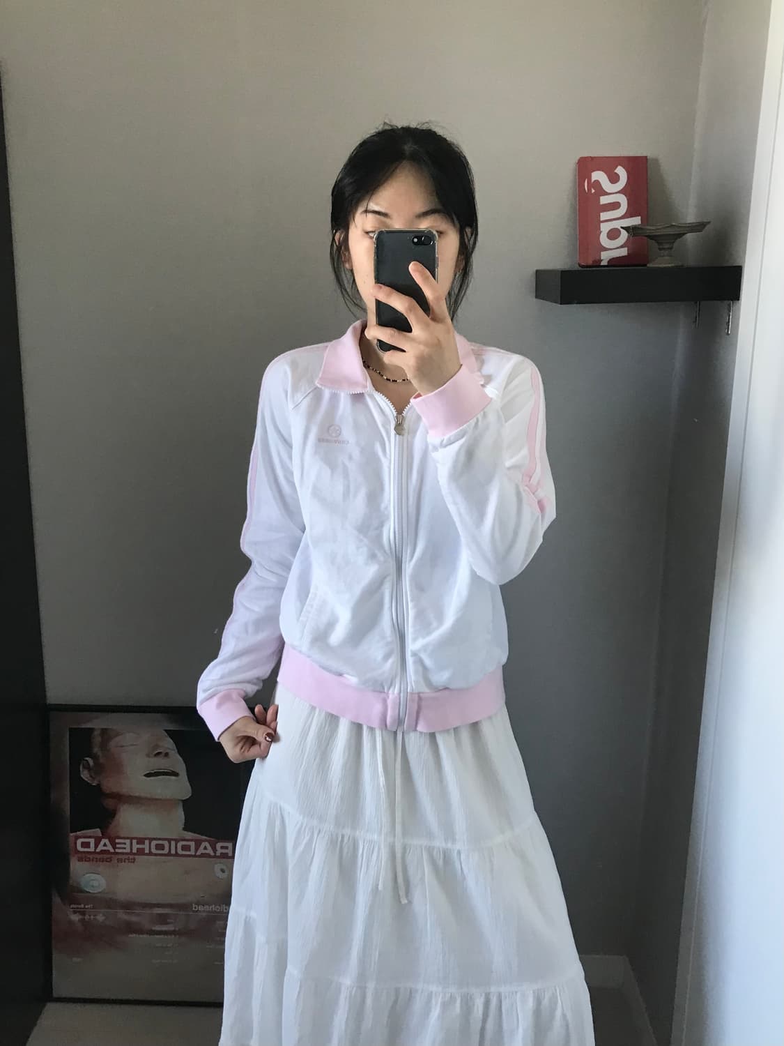 컨버스 올드스쿨 화이트 코튼 트랙탑 집업 상품이미지5