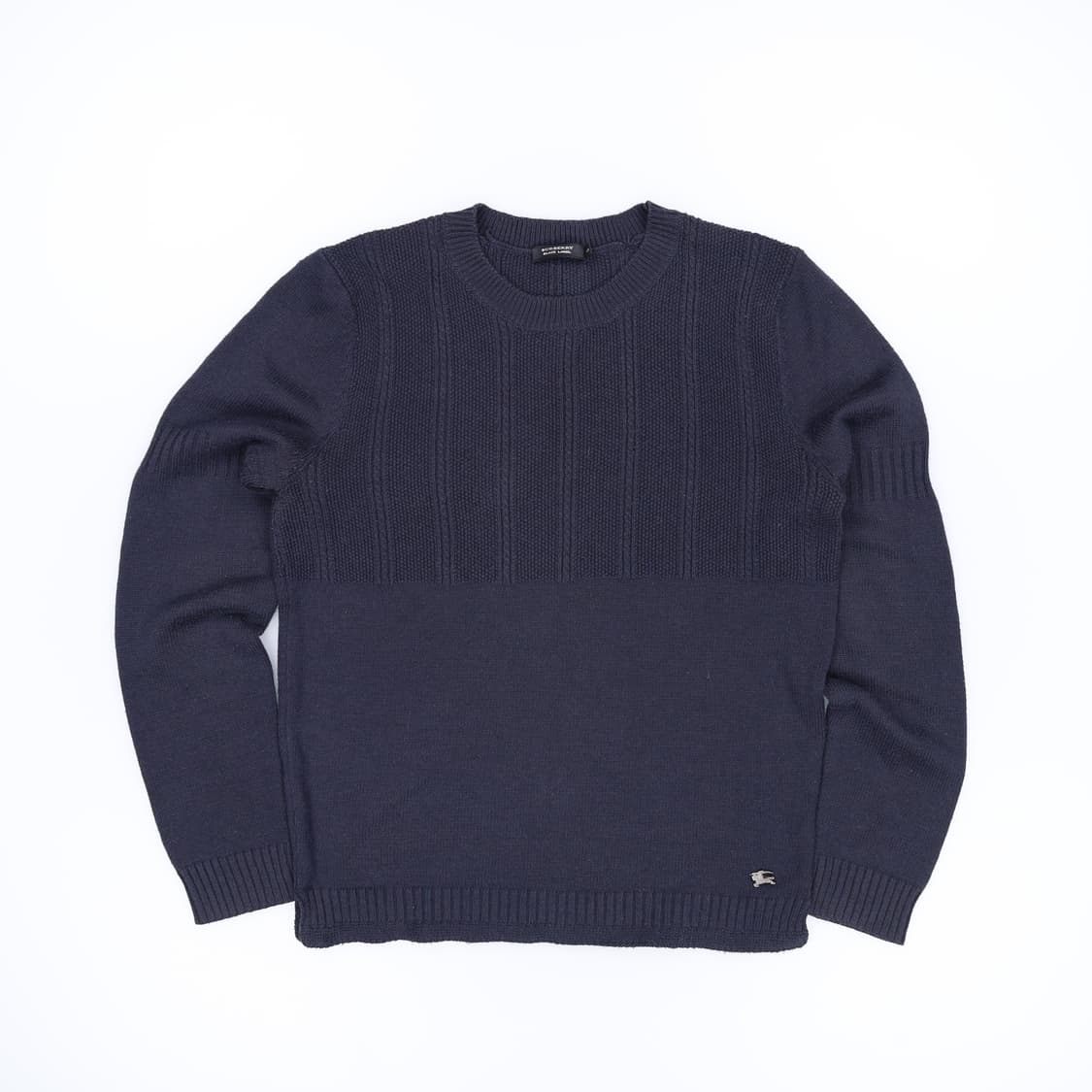 [L] 버버리 블랙라벨 롱슬리브 풀오버 케이블 니트 스웨터 3860 상품이미지1