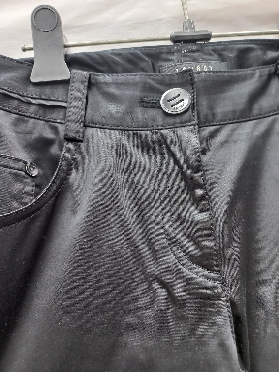 톰보이 블랙 여자 팬츠 (허리 26) 상품이미지3