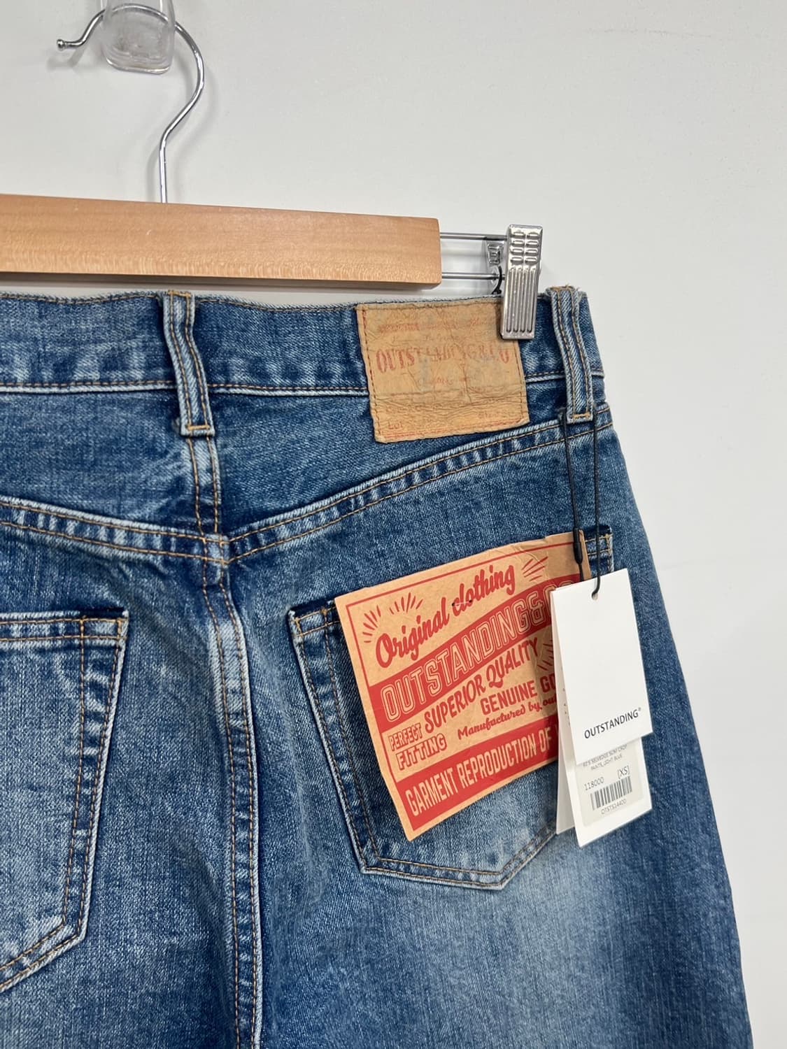 아웃스탠딩 60s 복각 셀비지 크롭 데님 팬츠 상품이미지2