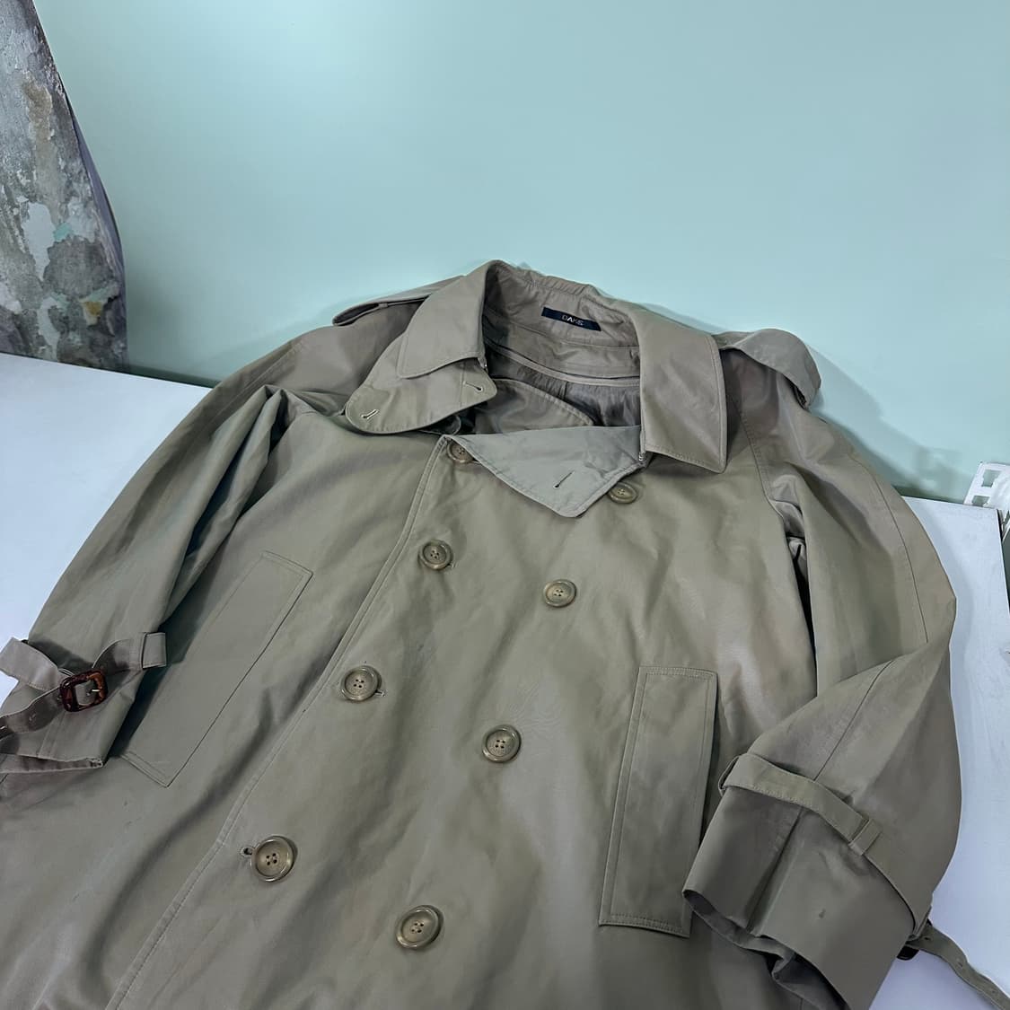 M 닥스 베이지 나그랑 롱 더블 트렌치코트 상품이미지1