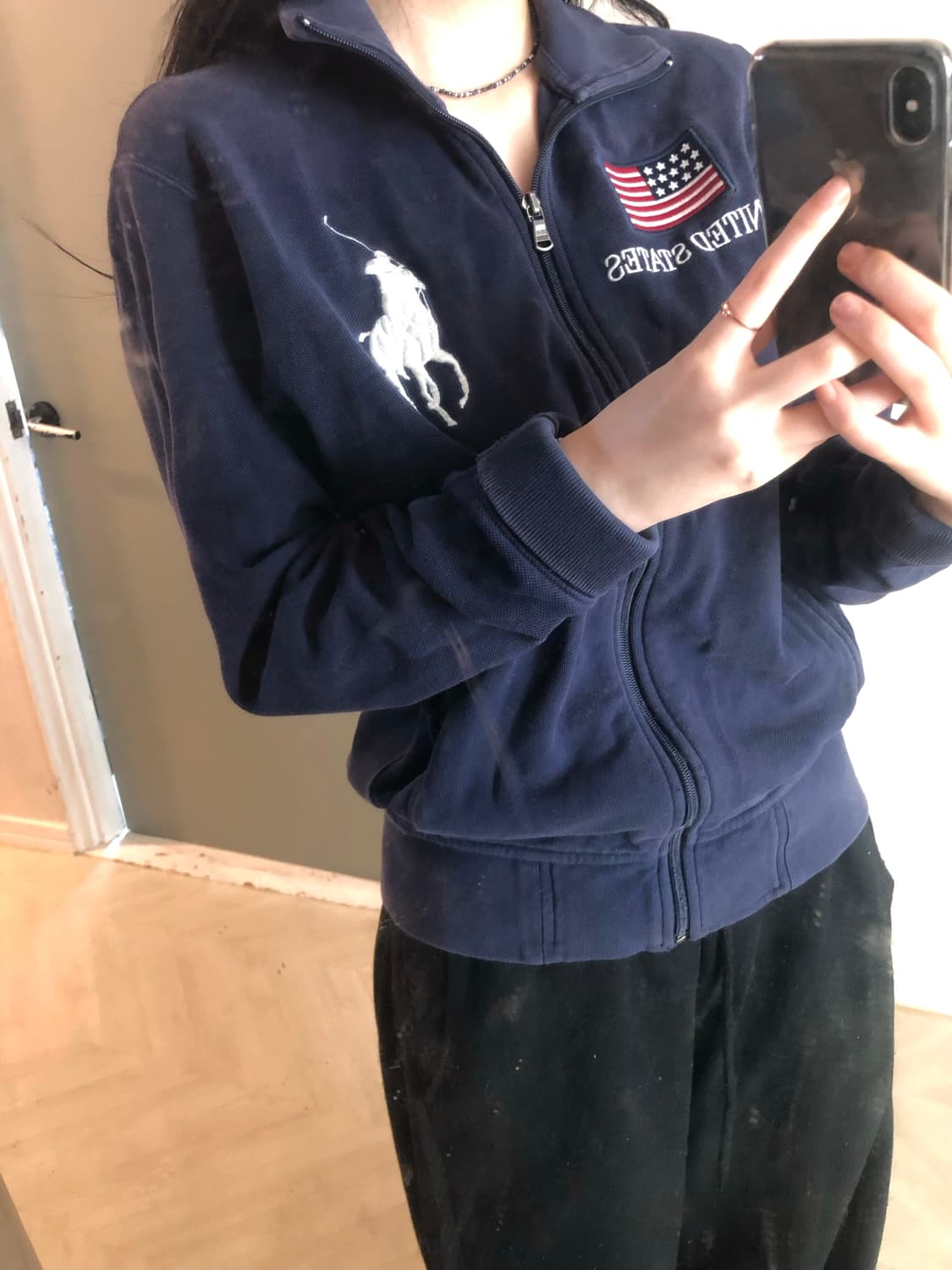 폴로 랄프로렌 치프키프 빅포니 성조기 집업 M 상품이미지4