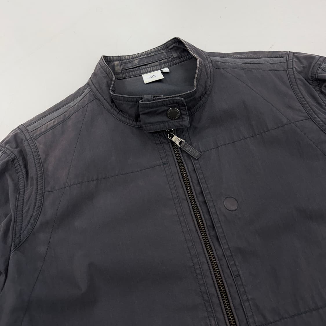 아르마니 익스체인지 페이딩 코튼 바이커 자켓 상품이미지3