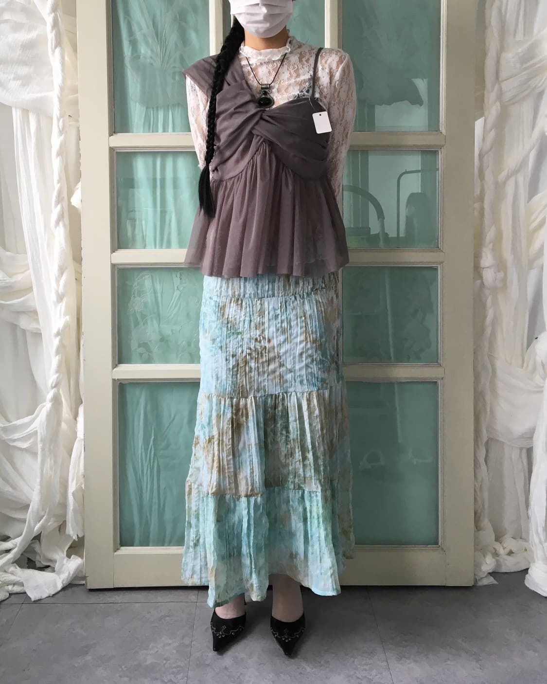 Layering point mesh sleeveless 상품이미지6