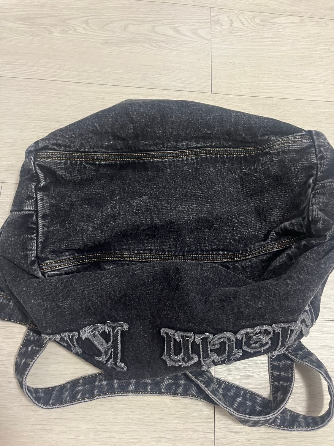 마뗑킴 LOGO WASHED DENIM TOTE BAG 상품이미지2
