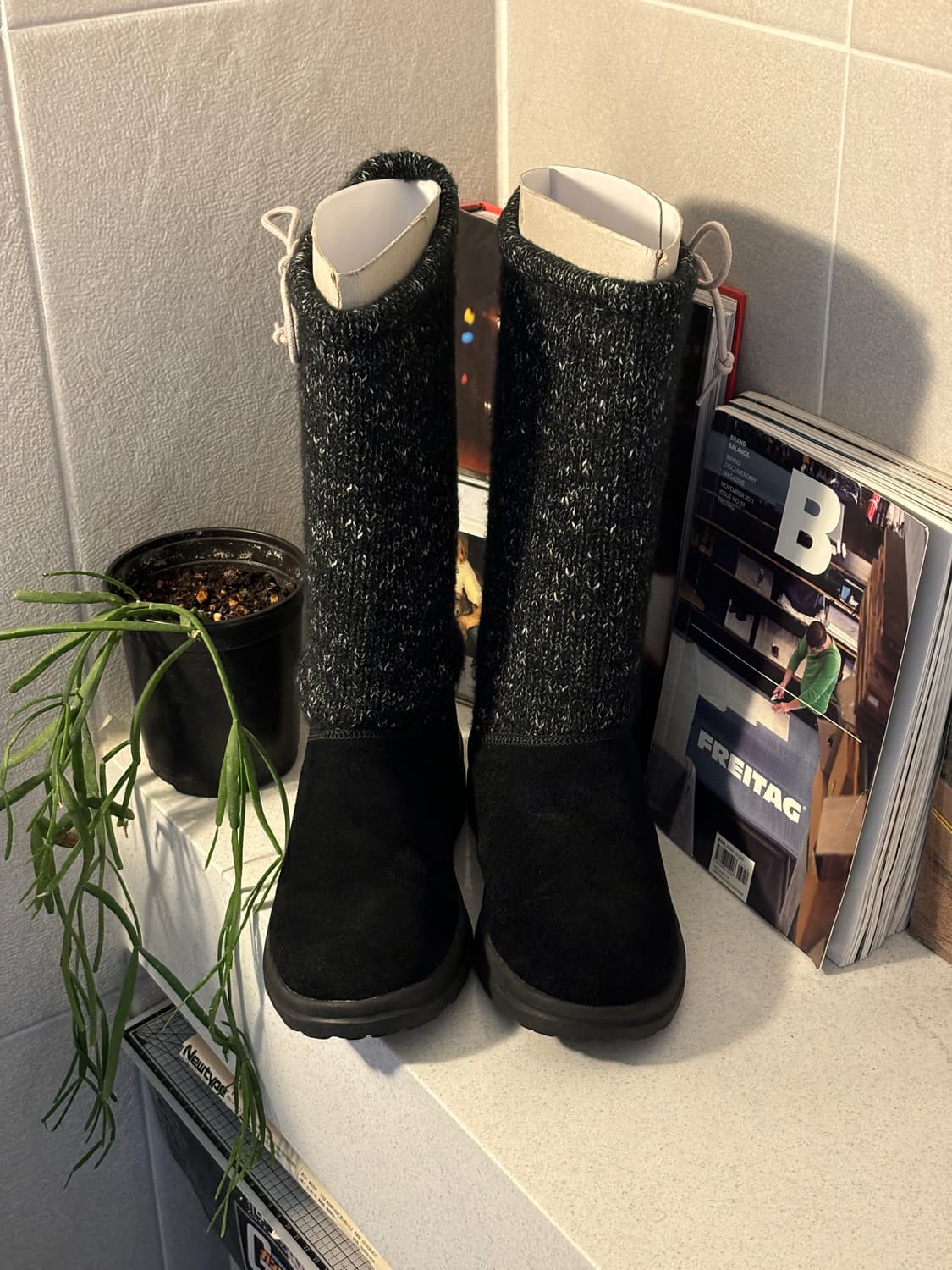 어그 니트 스웨이드 부츠 상품이미지3