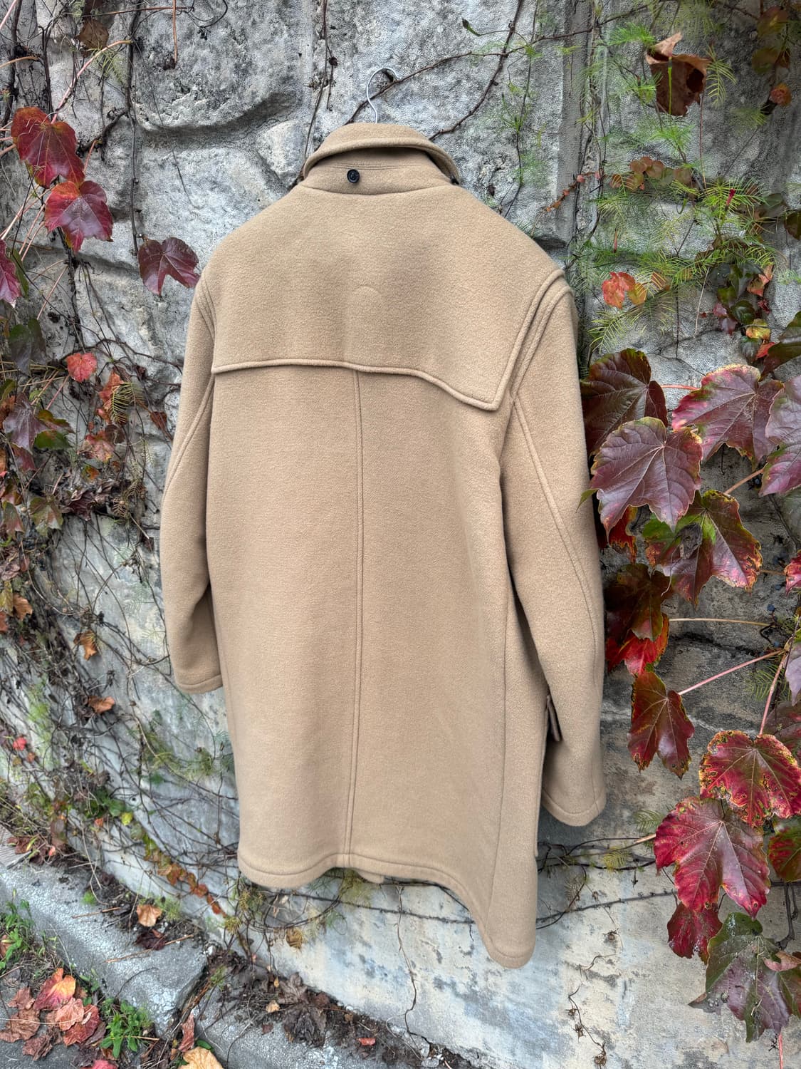 브룩스 브라더스 울 베이지 더플 코트 떡볶이 코트 L 상품이미지3