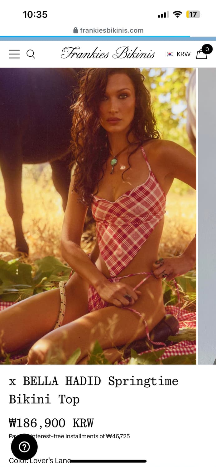 Frankies bikinis 벨라하디드 콜라보 비키니 셋업 상품이미지1