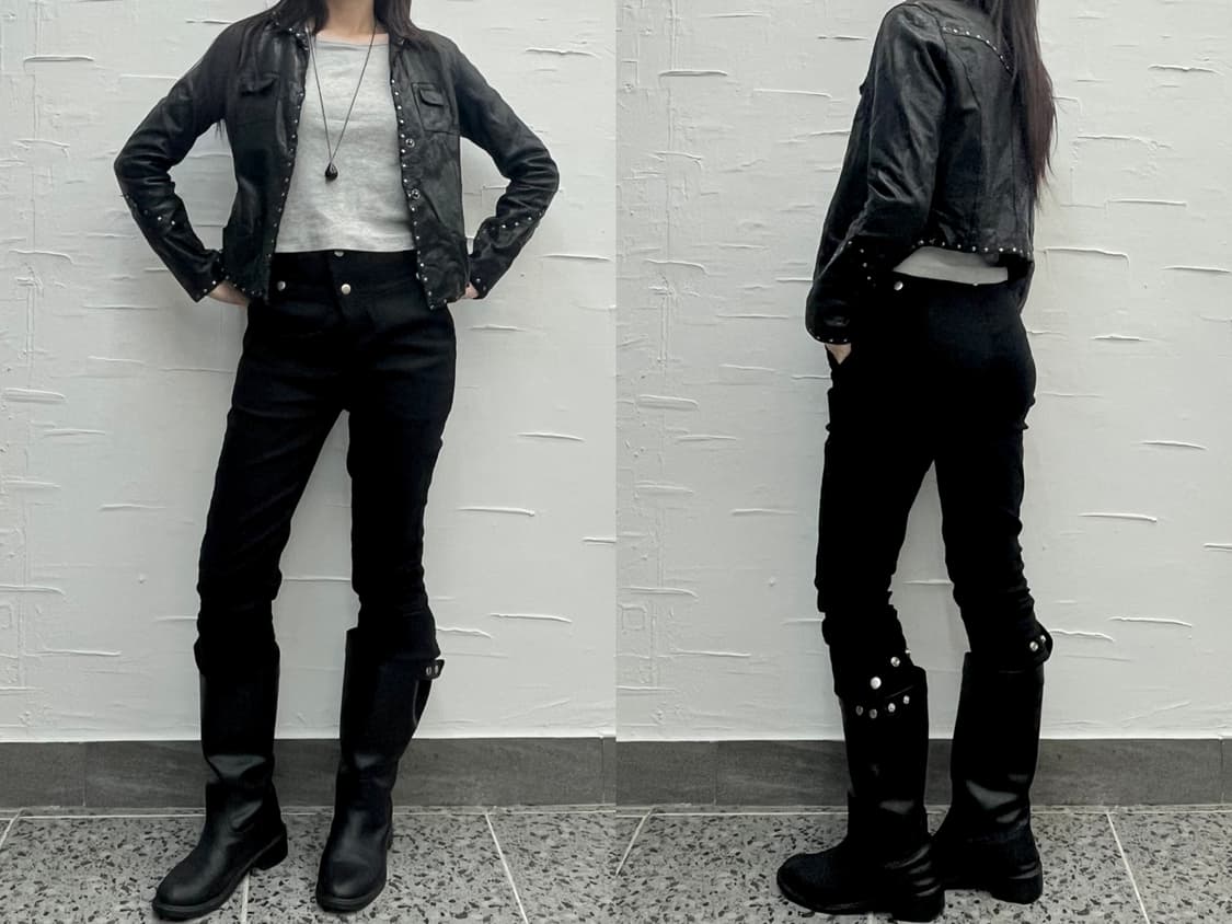 stud leather jacket 상품이미지3
