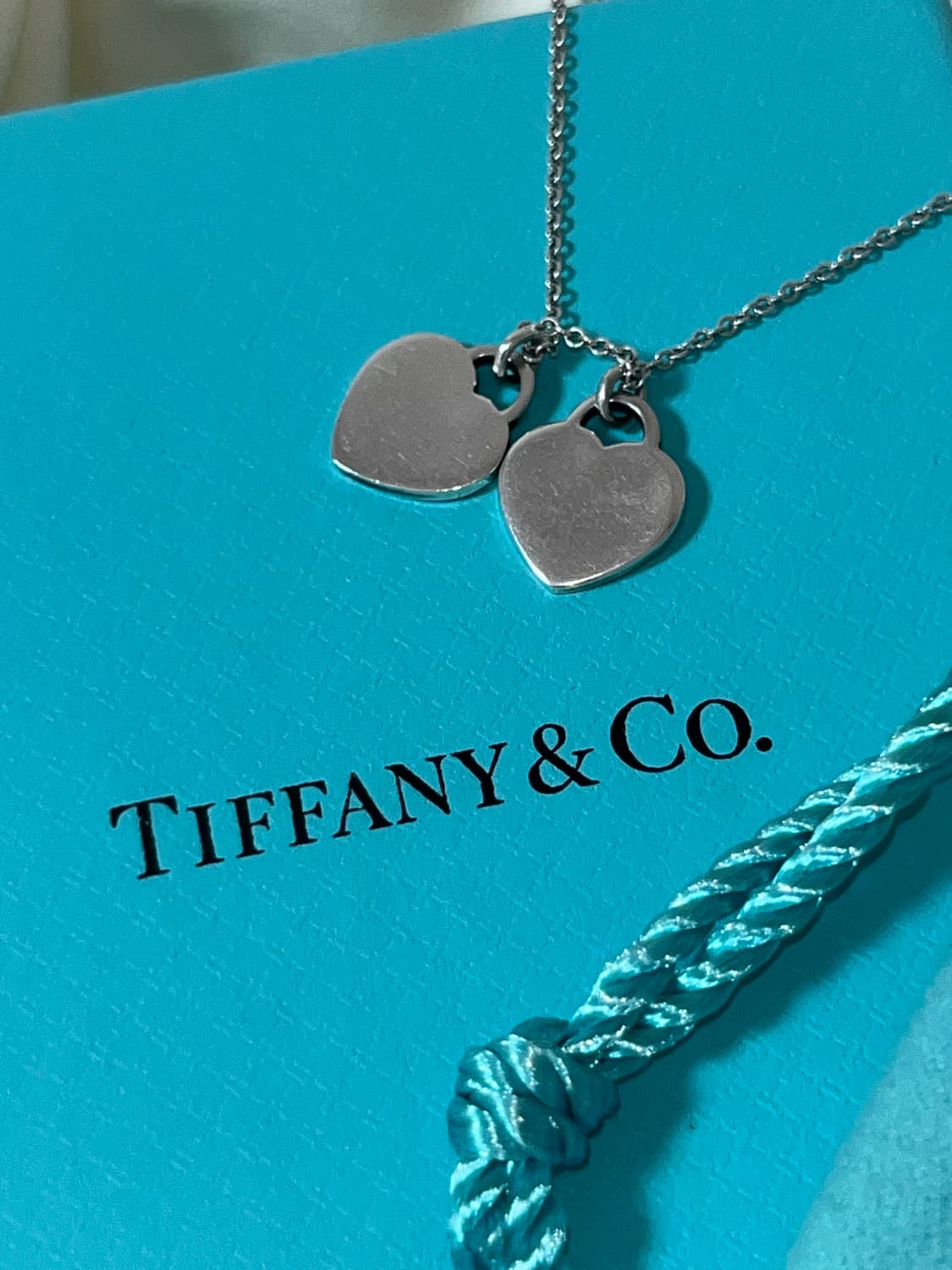 티파니앤코 리턴투 더블하트 미니 민트 목걸이 상품이미지4