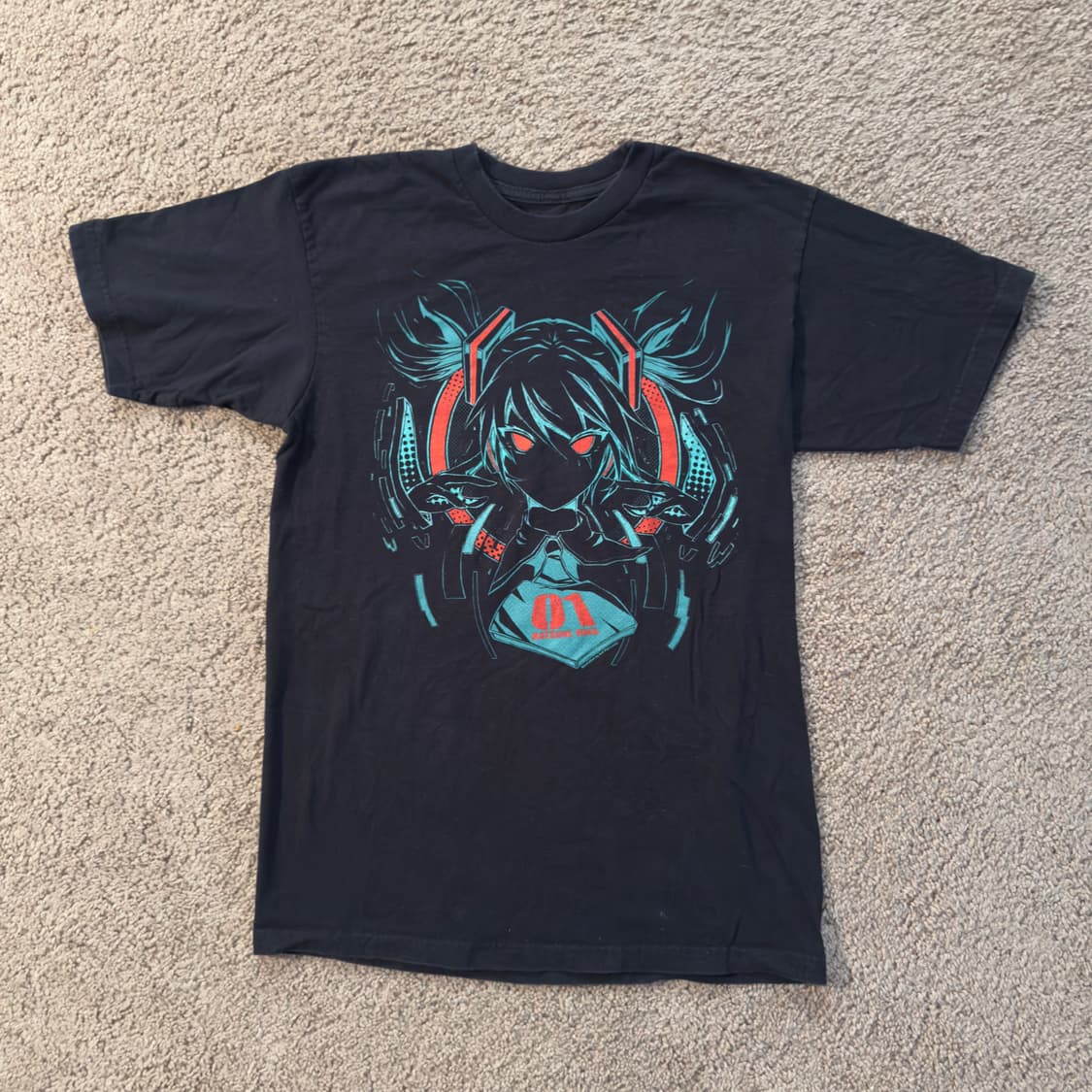 빈티지 하츠네 미쿠 공식 티셔츠 상품이미지1