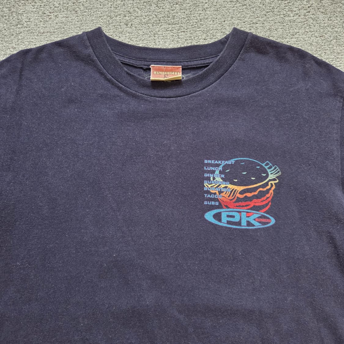 PK Burgers 빈티지 반팔 티셔츠 M-L(95-100) 상품이미지3