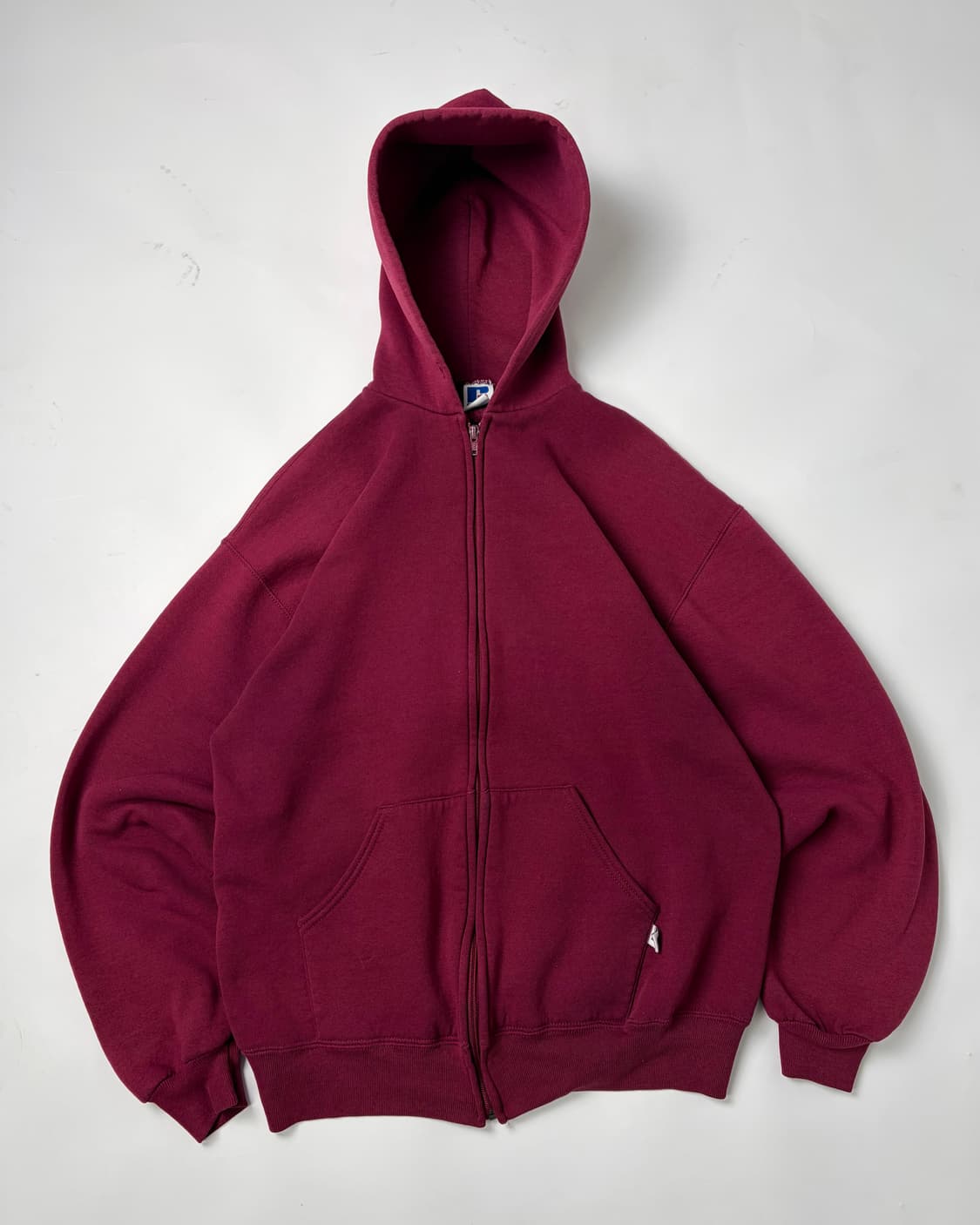 90s Russell Zip Up Hoodie (burgundy) 상품이미지1