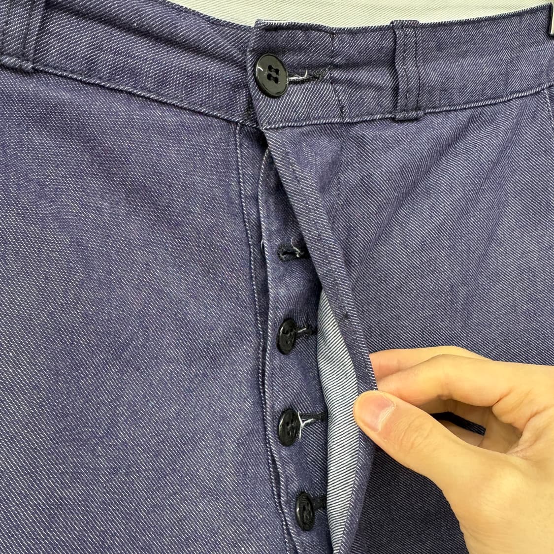 단톤 퍼플 데님 면바지 슬랙스 32in 상품이미지2