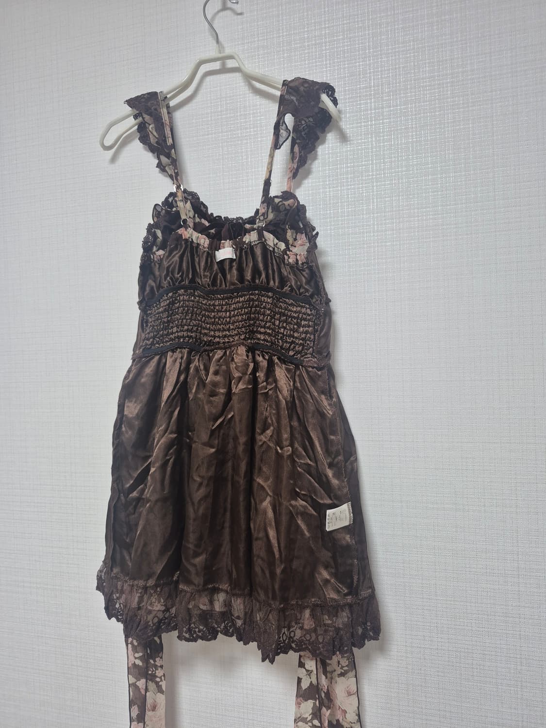 리즈리사 초고전템 히메갸루 쵸코브라운 플로럴 원피스 상품이미지5